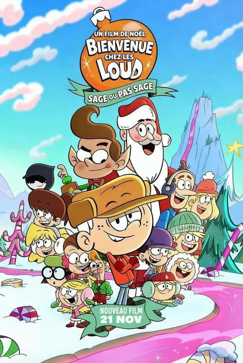 Affiche de Noël chez les Loud : Sage ou vilain